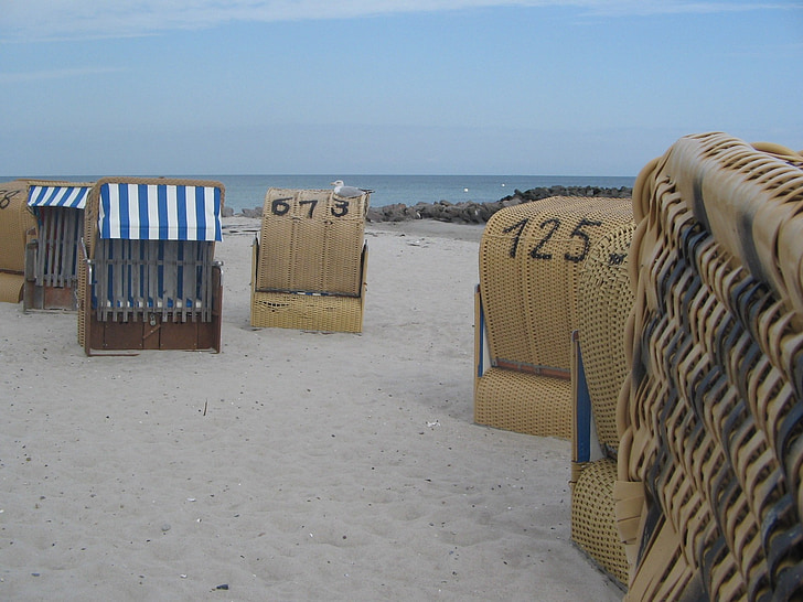 Östersjön, strandstol, stranden, Sand
