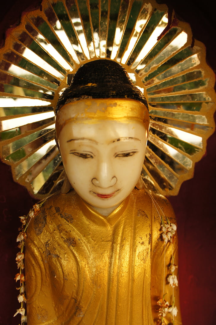 Buddha, statue, Golden, skulptur