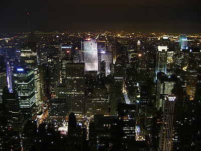 Kota, Manhattan, New york, Kota New york, pemandangan kota, cakrawala, NYC