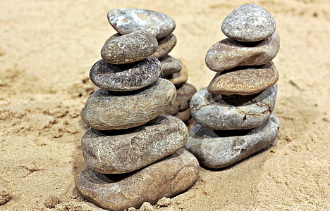 stones, stacked stones, stacked, tower, stone tower, balance, cairn