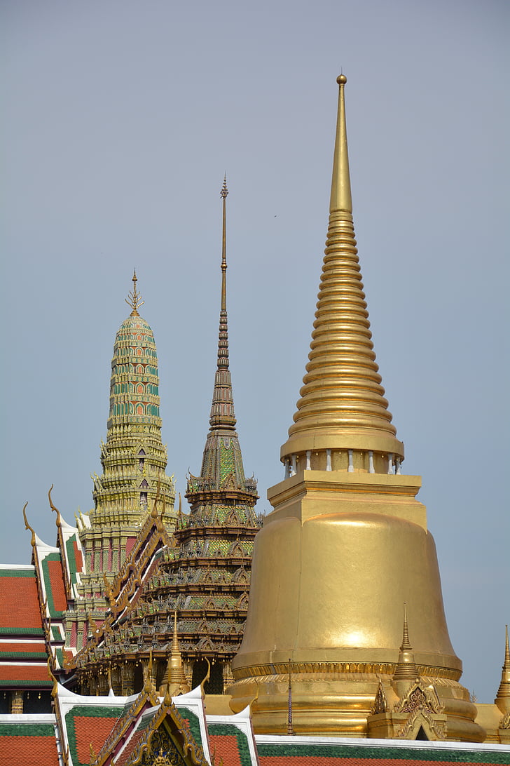 Palace, emerald Buddha tempel, Tai, meede