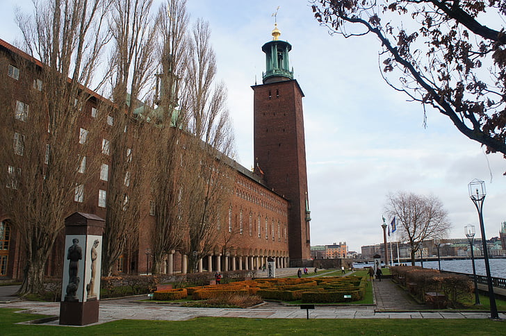 Stockholm, City, bygning, City hall, byrådet, Sverige