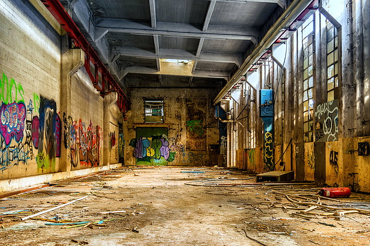 lost places, hall, factory building, building, industry, factory, pforphoto