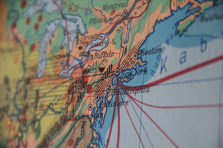 New york, carte, New york city, cartographie, voyage, carte du monde, macro