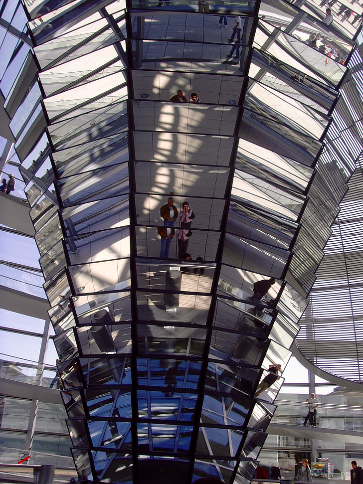 Béc-lin, Reichstag, mái vòm, mái vòm kính, kiến trúc, địa điểm tham quan, áp đặt