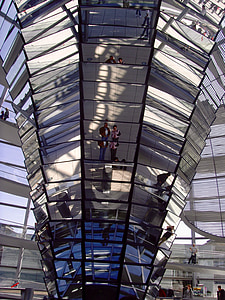 Béc-lin, Reichstag, mái vòm, mái vòm kính, kiến trúc, địa điểm tham quan, áp đặt