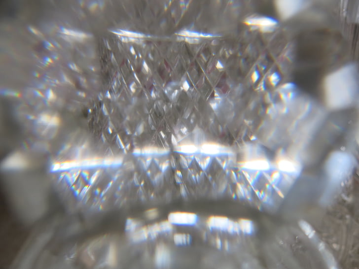 crystal, refraction, light, reflection, glass, diffuse, blurry