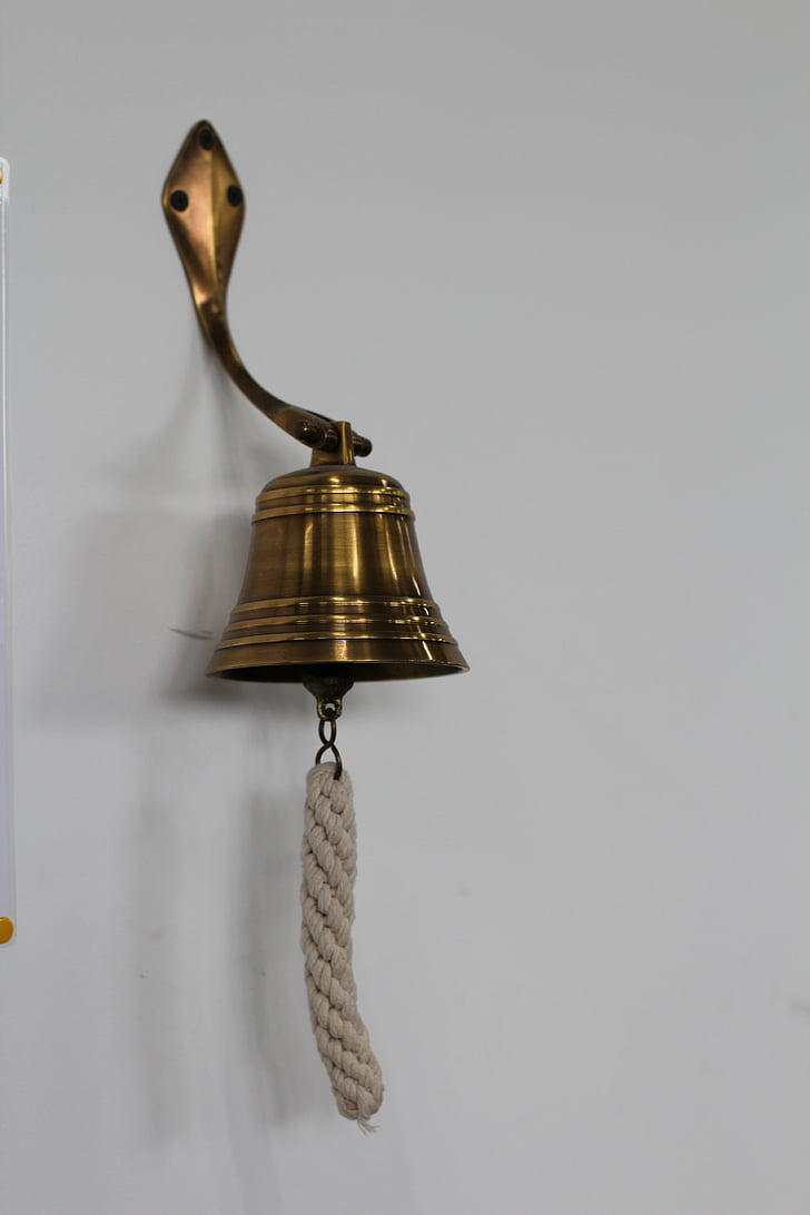 bell, gold, ring the bell, ring, sound, old-fashioned, old