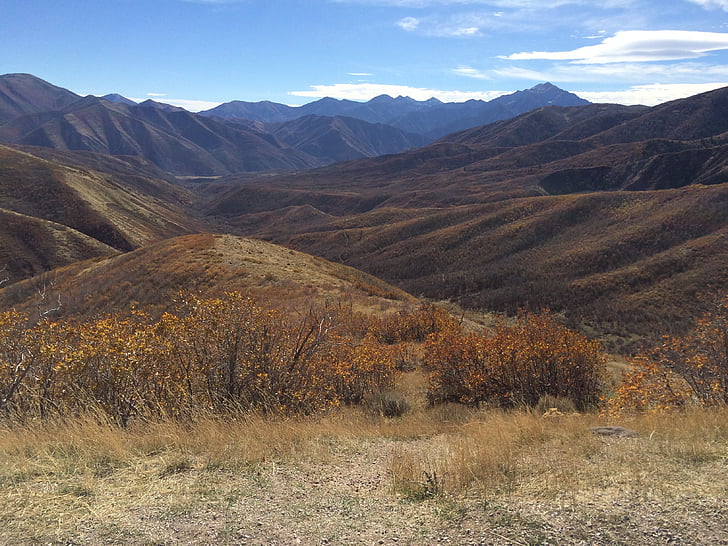 Val, Bergen, Utah, herfst, natuur-landschap, weergave, natuurlijke