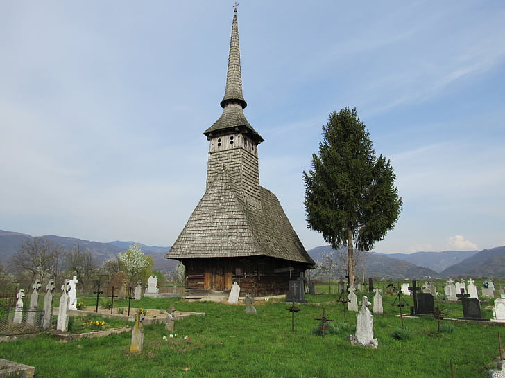 Drevený kostol, Crisana, Sedmohradsko, Bihor, Rumunsko, stancesti