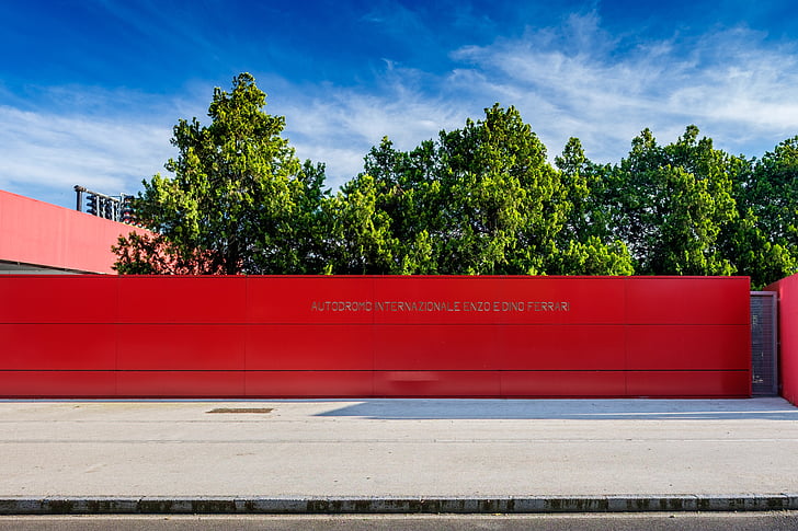 Ferrari, rouge, mur, piste, symbole, Vitesse, concours