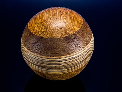 wooden ball, turned, hand labor, single Object, cultures