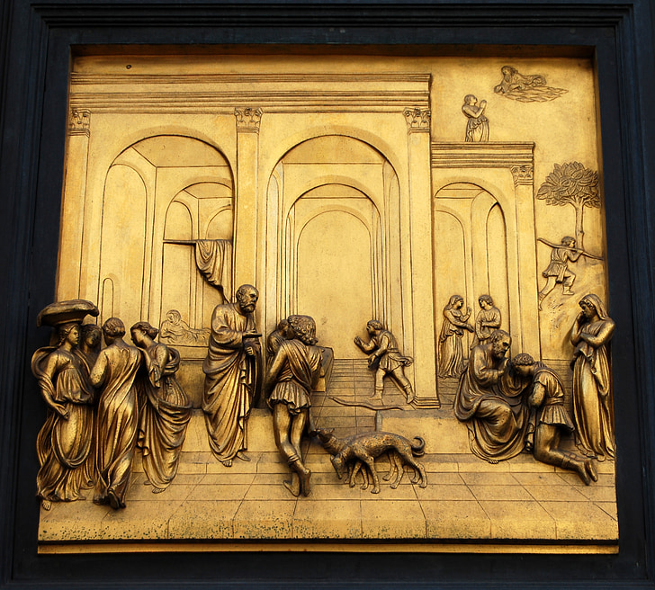 vrata raja, Zlatni, umjetnost, zlato, posebno, Firenca, krstionica