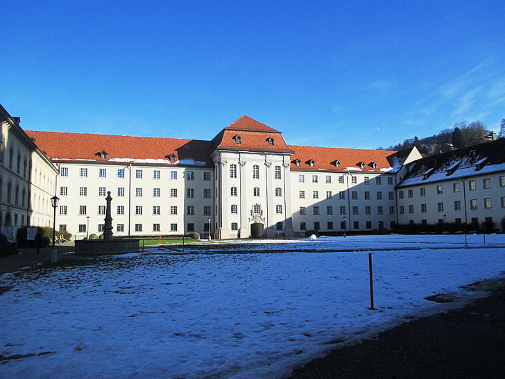 Klosterhof, Architektura, Szwajcaria, St gallen, zimowe, Słońce, Klasztor