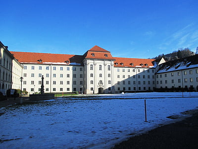 Klosterhof, architecture, Suisse, St-Gall, hiver, Dim, Monastère de