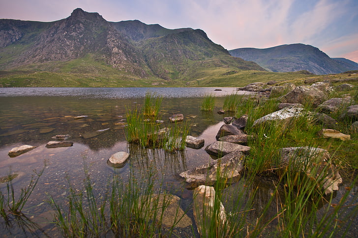 Lago, Snowdonia, país de Gales, cênica, paisagem, Turismo, Parque