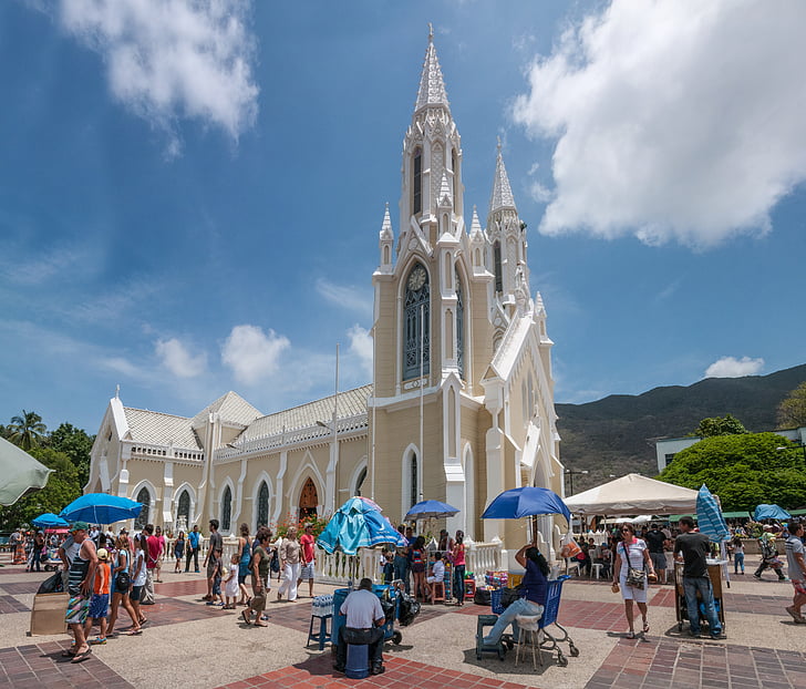 basilica, our lady of the valley, isla margarita, church, building, religious, square