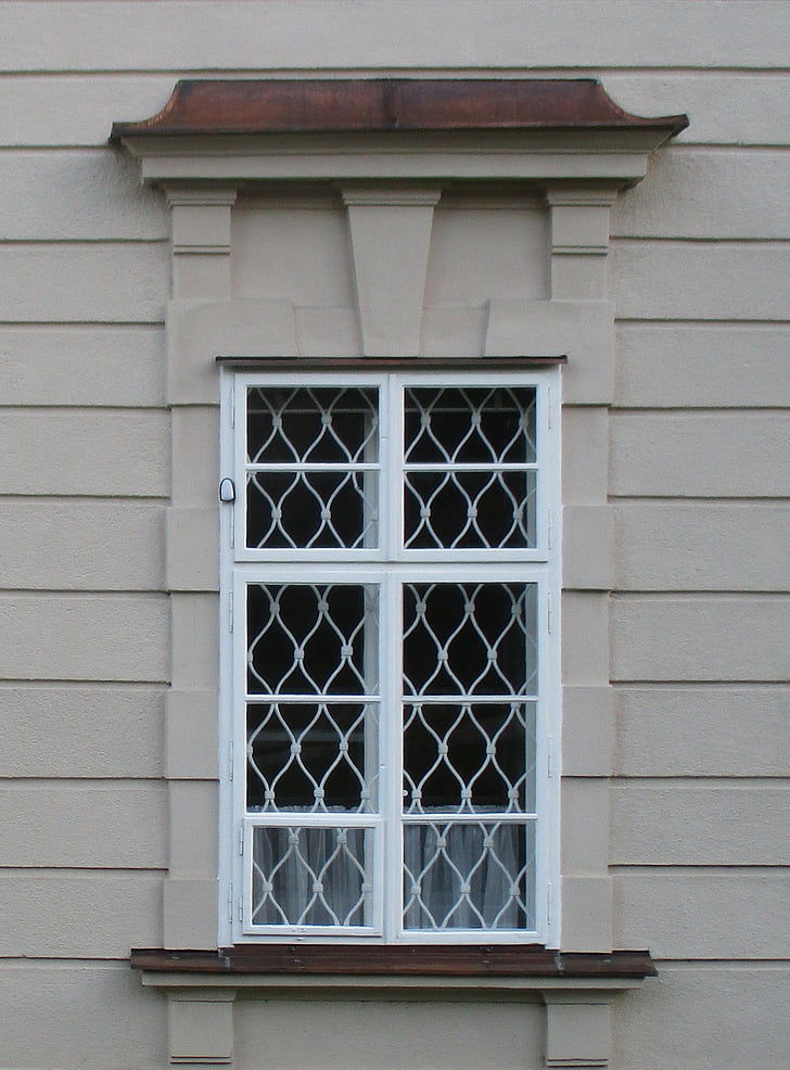 ablak, építészet, rács