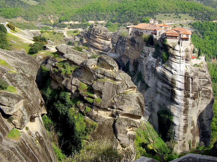 Meteora, Kalabaka, Kalambaka, kloster, Grekland, Grekiska, turism