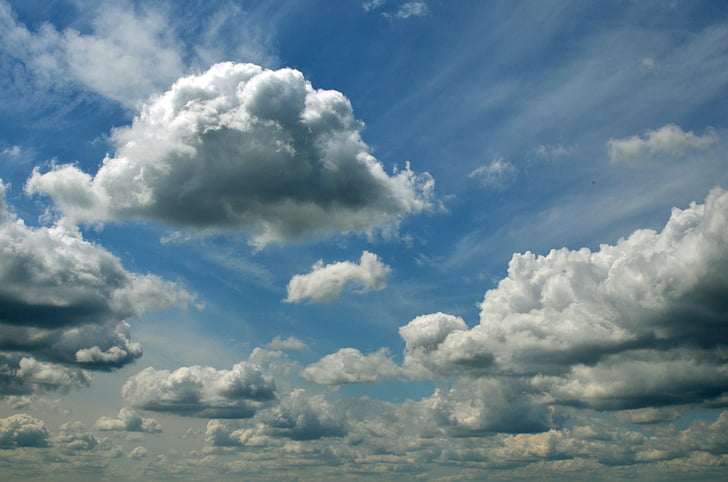 bulutlar, gökyüzü, mavi, bulutlu gökyüzü, doğa, Hava durumu, bulut - gökyüzü