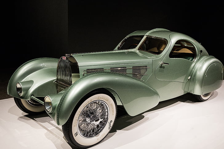 bil, 1935 bugatti type 57s aerolithe, art deco, bil, luksus, sport, dekk