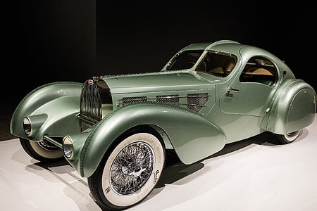 cotxe, 1935 bugatti tipus 57s aerolithe, art deco, l'automòbil, luxe, esport, pneumàtic