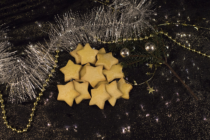 Christmas, cookie, biscuit, décoration, arrière-plan