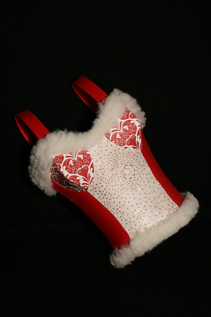 lingerie, christmas woman, gift packaging, red, fur, advent, packaging