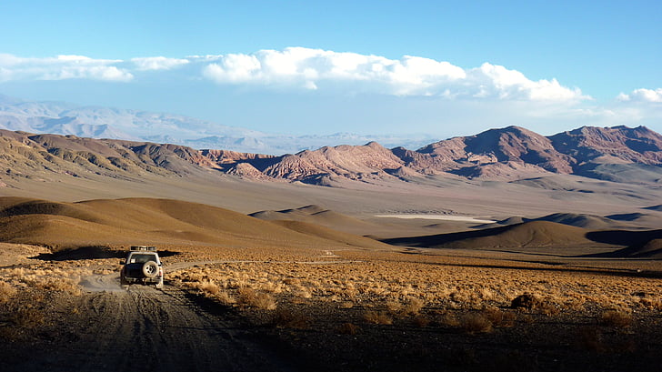 paysage, camion, Andes, dessert, solitaire, sec, Atacama