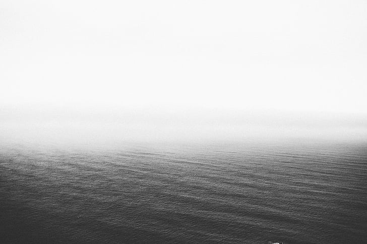 krajina, Fotografie, Já?, bílá, mraky, mlha, Horizont