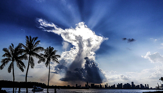 Miami, Florida, Maimi fl, símbolo, céu, formação de céu, simbolismo