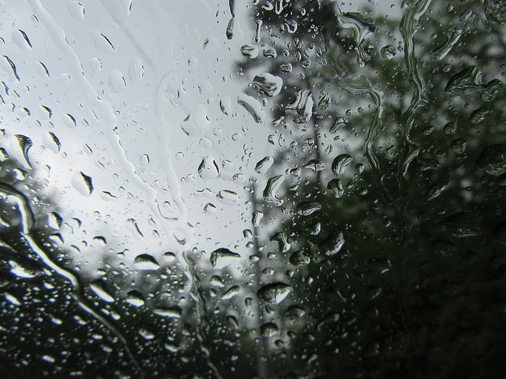 regn, vand, glas, dråber, forruden, waterdrops