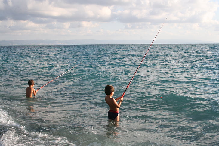 calabria, sea, fishing, palms, sport, outdoors, summer