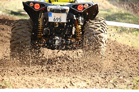 Motocross, Croix, Quad, ATV, course, véhicule tout-terrain, sable