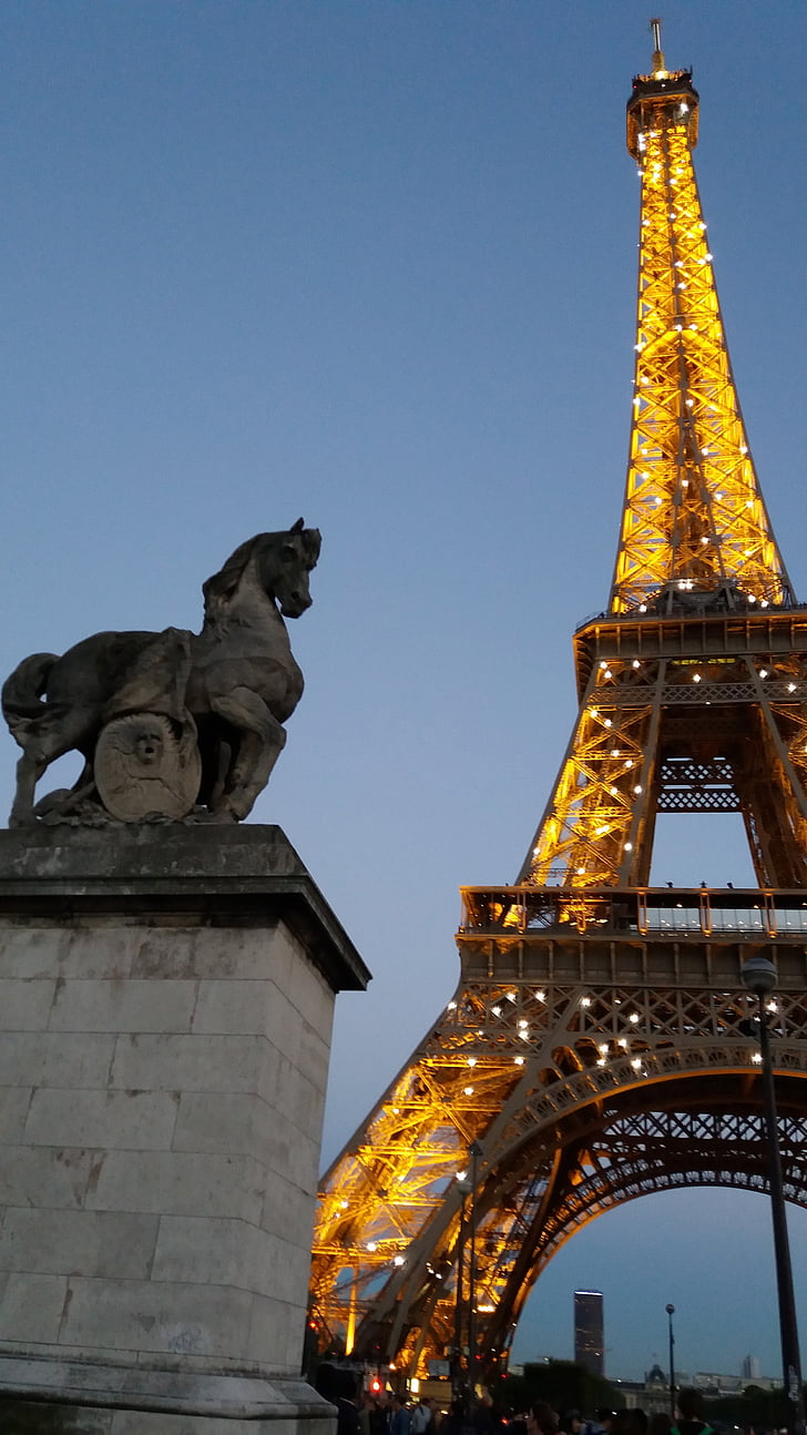 França, París, vacances, Tour eiffel, llums, diversió, viatges