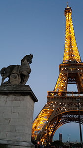 Francia, Parigi, Vacanze, Torre eiffel, luci, divertimento, Viaggi