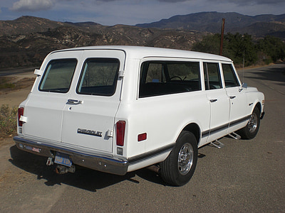 Chevrolet, Vintage, Suburban, vrachtwagen, voertuig, vervoer