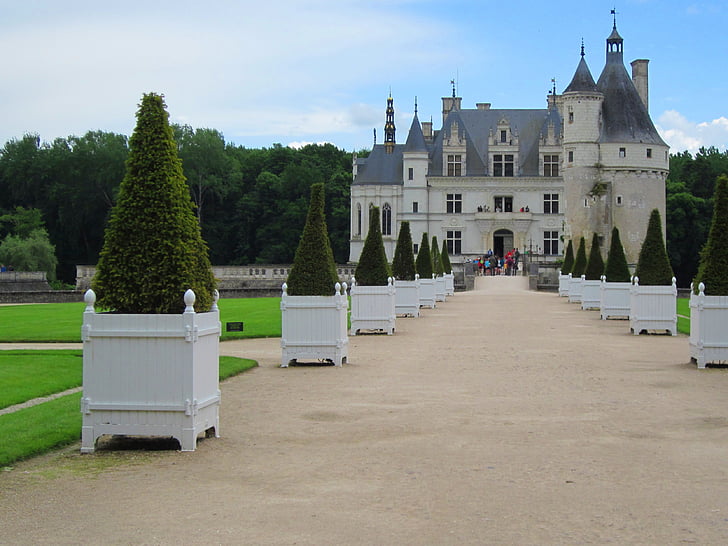 Chenonceau, Loire, Chateau, Frankrike, arkitektur, slottet, turisme