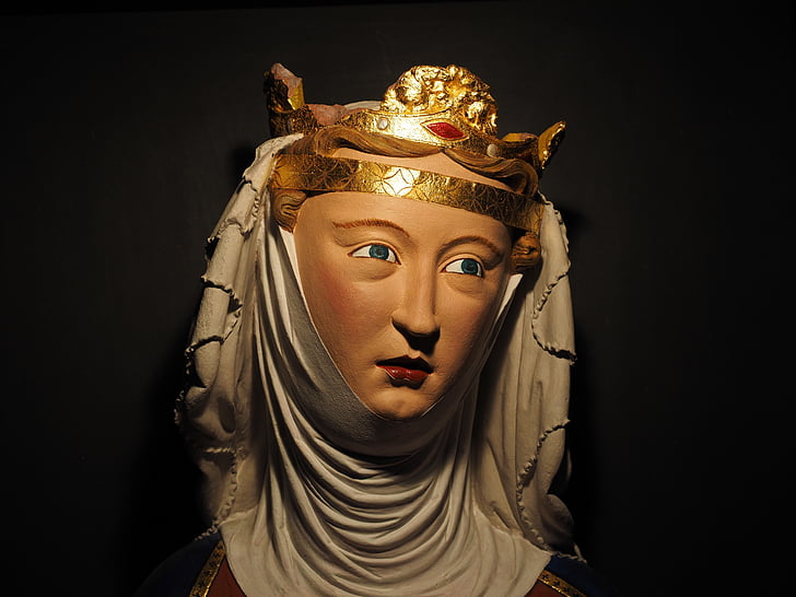 Busta, císařovna Kunhuta, císařovna, Žena, Koruna, socha, Kunhuta