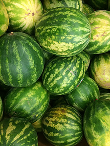 vodové melóny, ovocie, jedlo, čerstvé, zdravé, sladký, letné