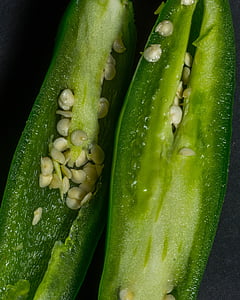 pepper, detail, with seeds, food, vegetable, freshness, nature