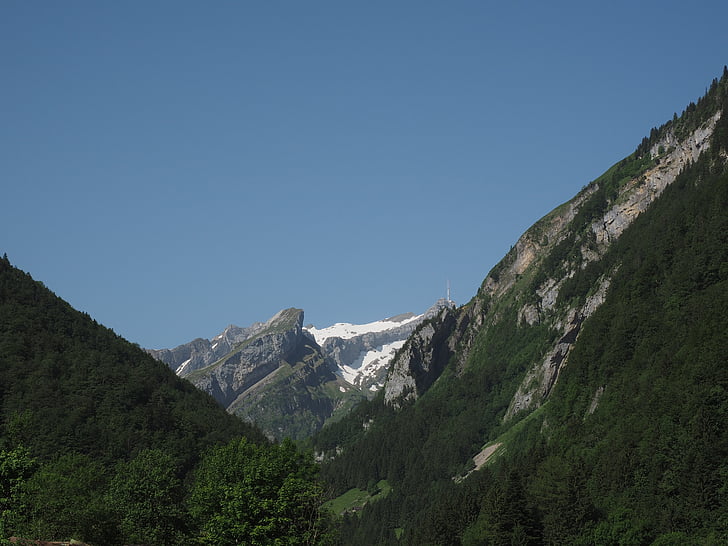 mountains, alpine, mountain, säntis