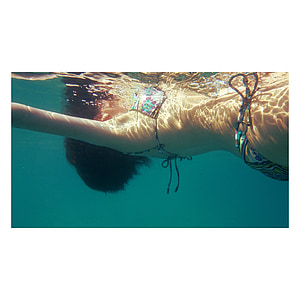 Κορίτσι, κολύμπι, στη θάλασσα, το καλοκαίρι, νερό, θηλυκό, ταξίδια
