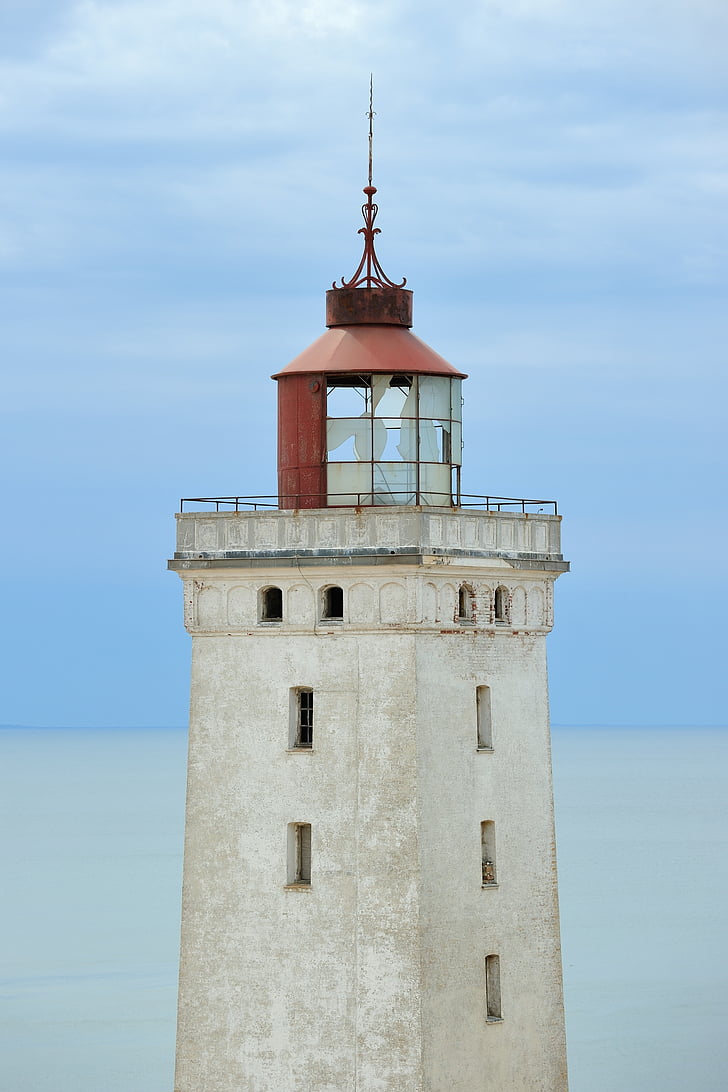 Lighthouse, opustený maják, vľavo, veža, rubjerg, rubjerg uzol, rubjerg uzol maják