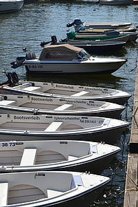 Boote, Motor, Hafen, mit dem Schnellboot, Blau, Bootfahren, Meer