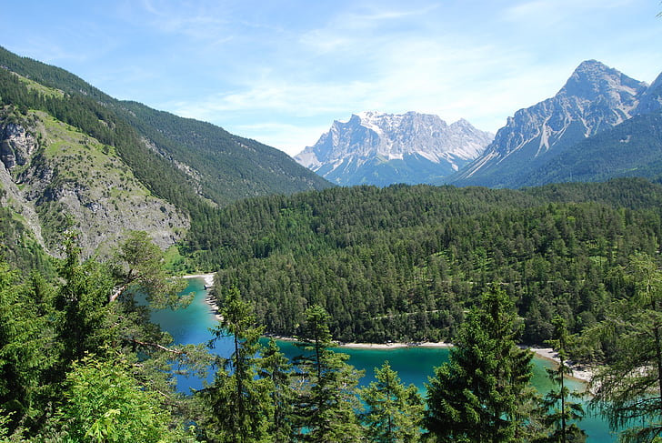 Alpe, krajine, gorskih, reka, ogledov, gorski izlet, gozd