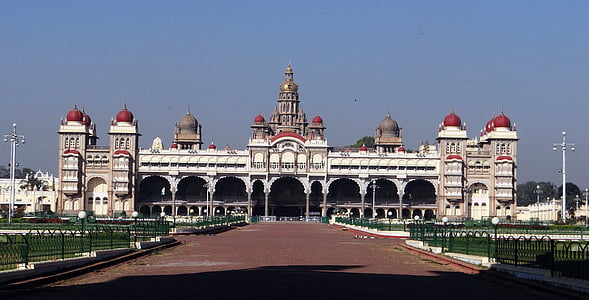 mysore palace, architecture, landmark, structure, historic, travel, indo-saracenic