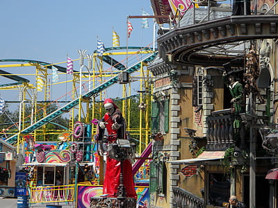 fairground, folk festival, year market, rides, roller coaster, ghost train, leisure