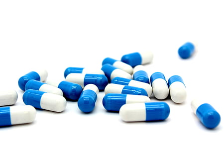 médecine, Capsule, bleu, blanc, complément alimentaire, soins de santé et de la médecine, pilule