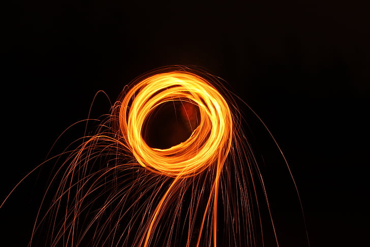 drawing with light, round, light